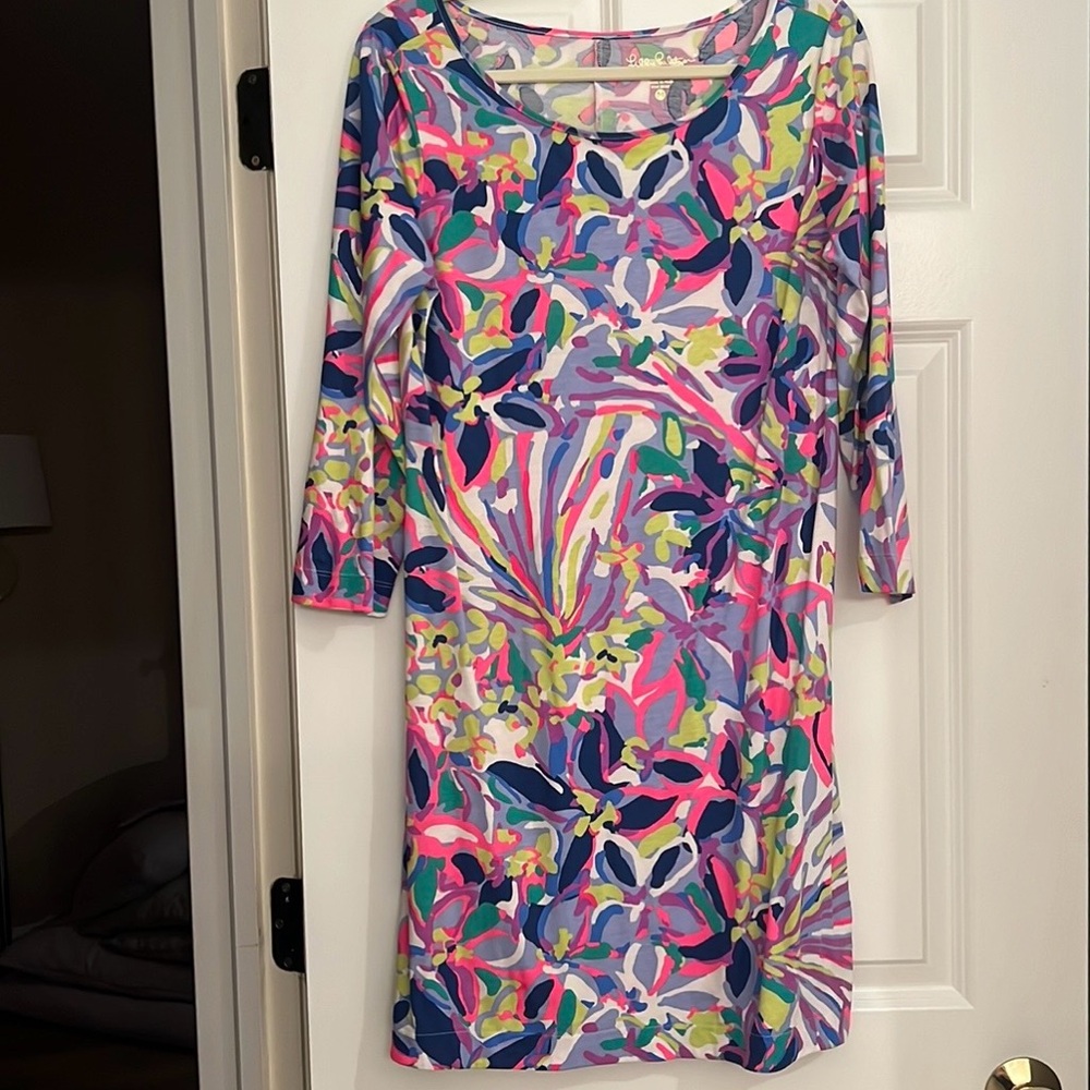 New Lilly Pulitzer Marlowe Multi Havin A Blast Dress. Medium 🌴
